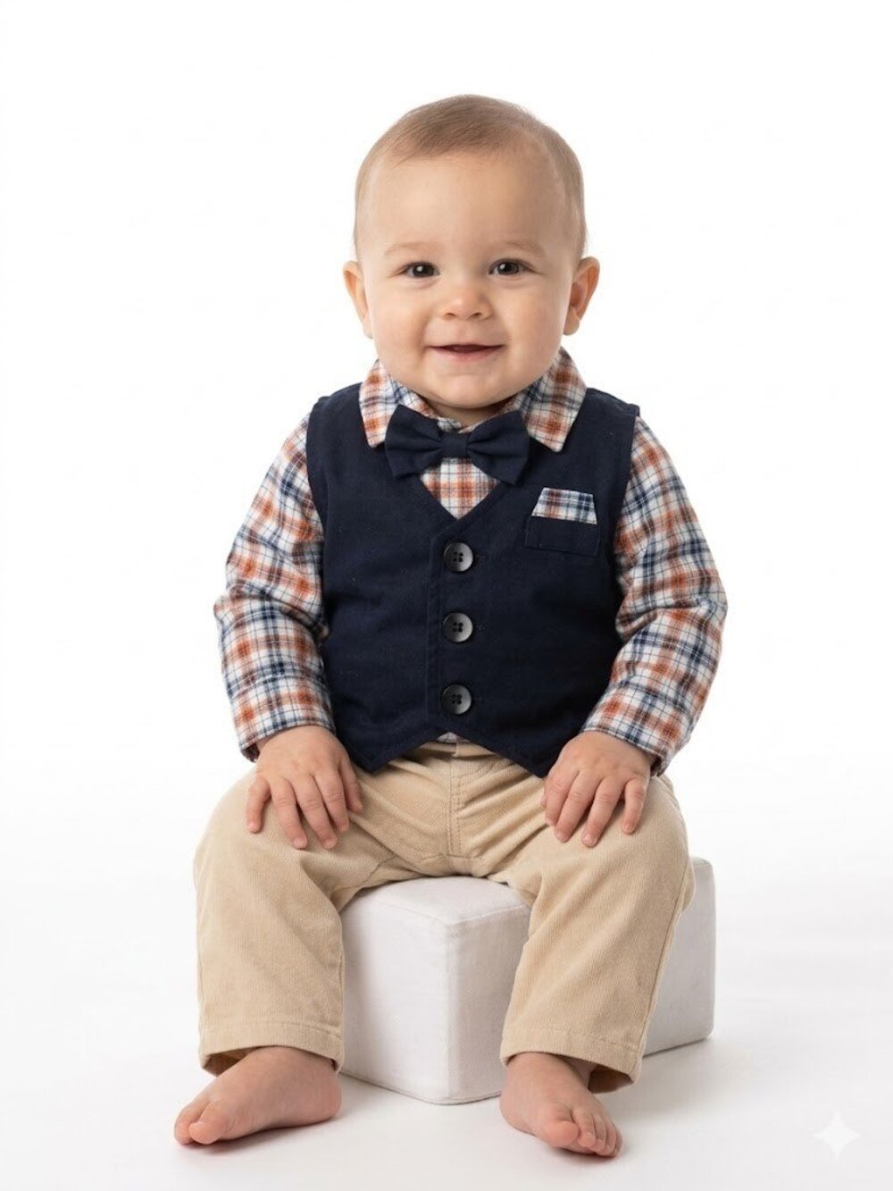 NWT BOYS HAPPY FELLAS 4 PIECE SUIT